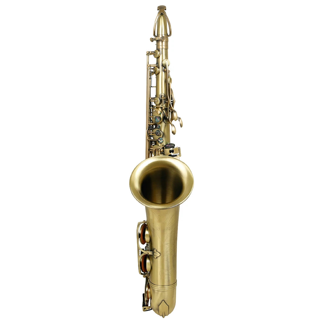 M MBAT Tenor Sax in Bb Professional Brass Saxophone Instrument in Bb Professional Concert Woodwind Instrument For Music Lovers Cyan Antique