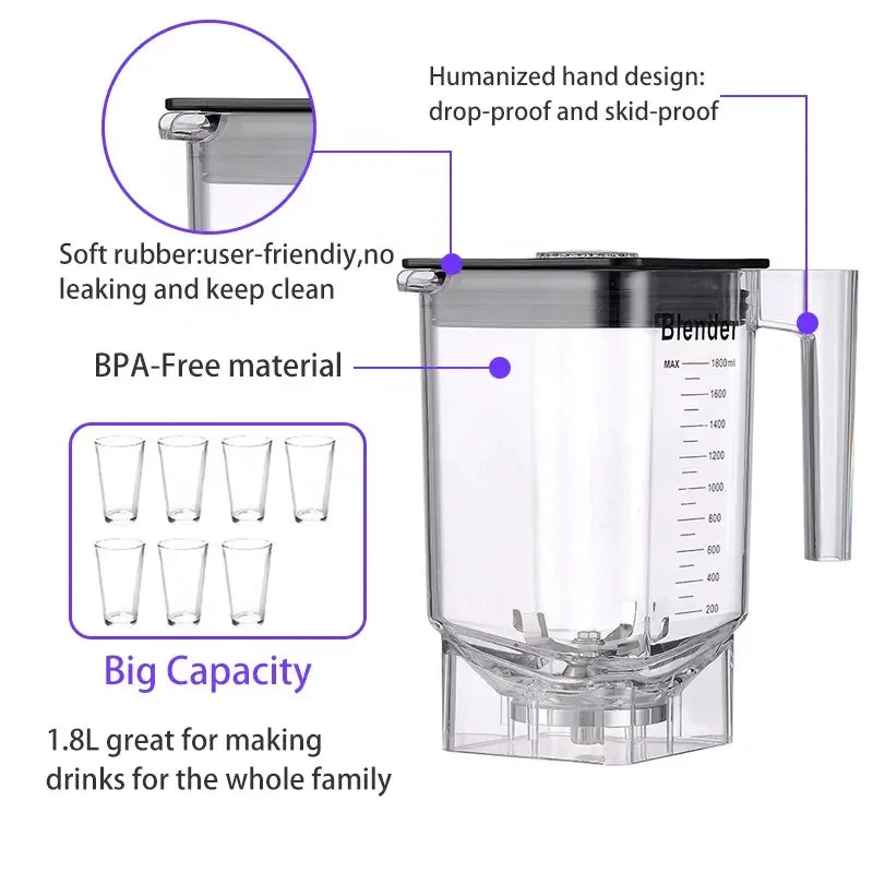 Hot Sell High Speed Mixeur Commercial Ice Smoothie Makers Binatone Blenders Mixers Food Processors and Juicers