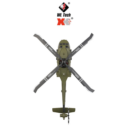 Wltoys K170 RC Helicopter UH-60L 4 Channel Remote Control brushless Helicopters with Gyro and LED Light Durable Airplane Toy