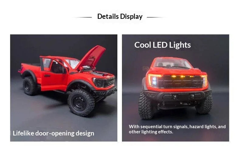 New F-150 Rc Car 1:12 Scale 4wd Off-Road Pickup Truck Full Metal Gearbox Realistic Open Doors Cruise Control Rc Vehicle