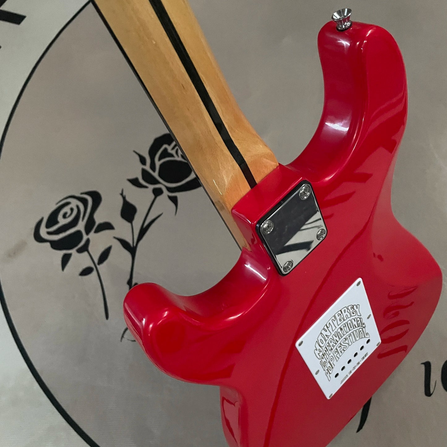 6 strings electric guitar sss guitars red and white gradient electric guitarra