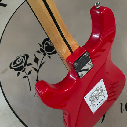 6 strings electric guitar sss guitars red and white gradient electric guitarra