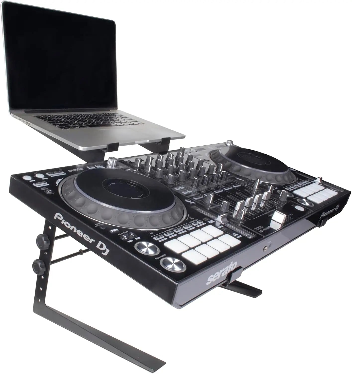 Portable Adjustable DJ Controller Stand for Laptop and Gear, Durable Home Club Road Use