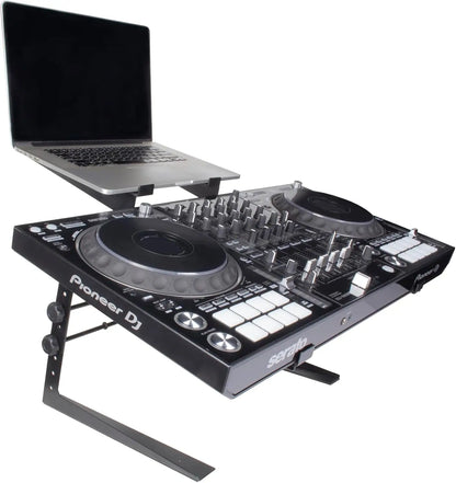 Portable Adjustable DJ Controller Stand for Laptop and Gear, Durable Home Club Road Use