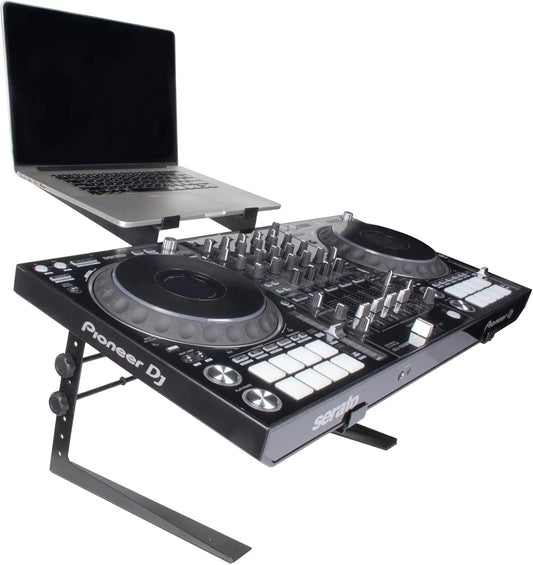 Portable Adjustable DJ Controller Stand for Laptop and Gear, Durable Home Club Road Use
