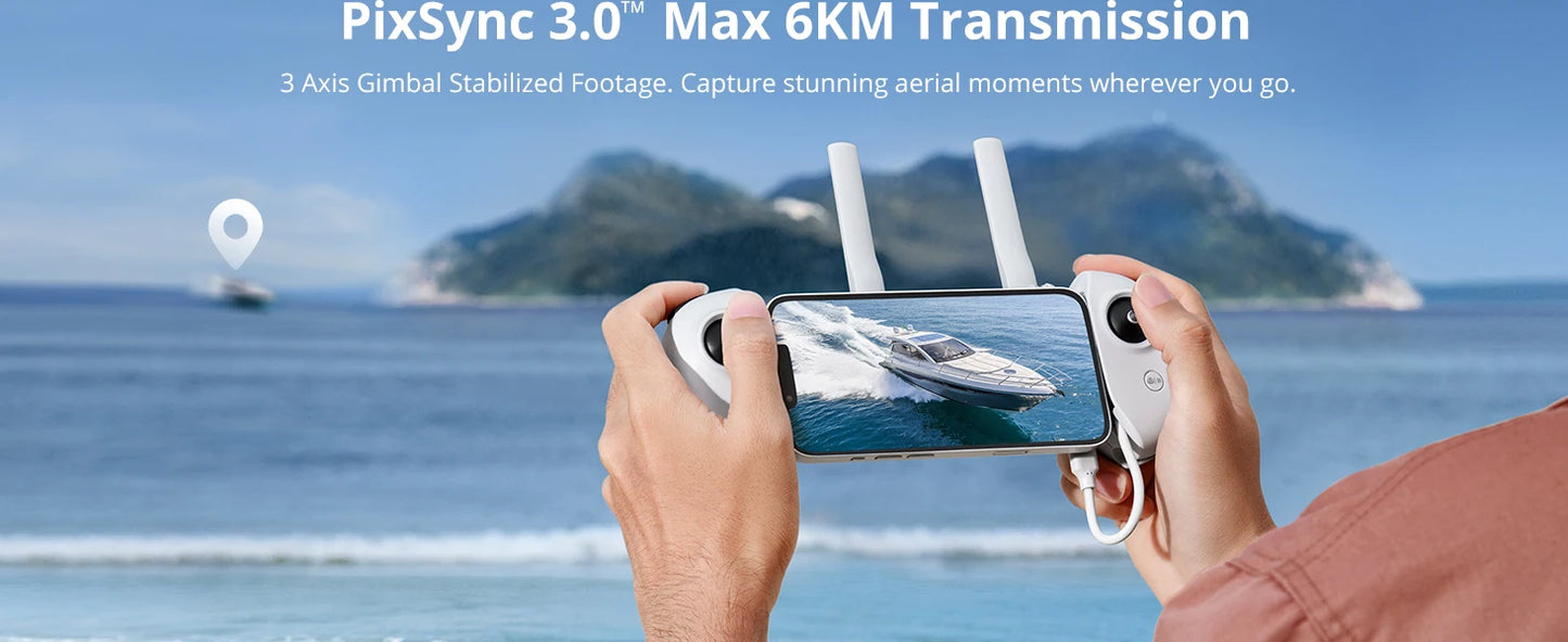 Potensic C0 Mini Drone 3 Axis Gimbal 6KM GPS 4K Professional Camera Drones Brushless RC Toy Quadcopter for Travel Gifts ATOM Fly More Combo