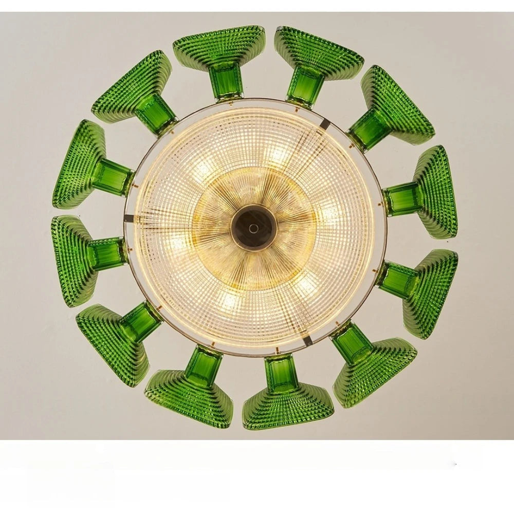 Murano Glass Chandelier French Mid-century Handblown Artistic Retro High-end Dimmable Pendant Light For Living Room Dining Room