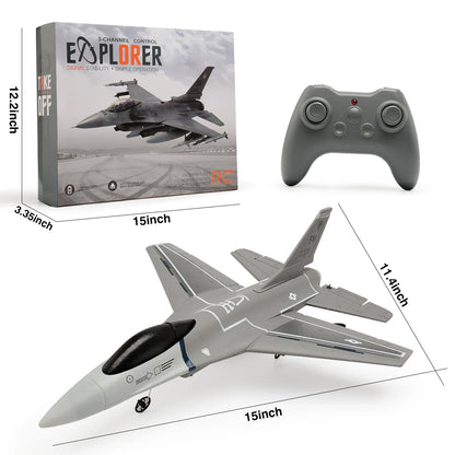 F16 RC Glider 2.4G 3CH 6-Axis Gyro Remote Control Airplane With Self-stabilization System EPP Foam Plane Toys for Kids Boys