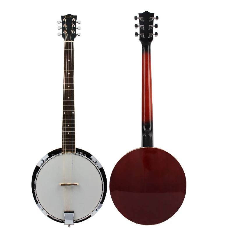 6 Strings Banjo Shabili Wood Professional Banjo Adult Beginners Playing Practice Guitar Western Ethnic Stringed Instruments