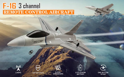F16 RC Glider 2.4G 3CH 6-Axis Gyro Remote Control Airplane With Self-stabilization System EPP Foam Plane Toys for Kids Boys
