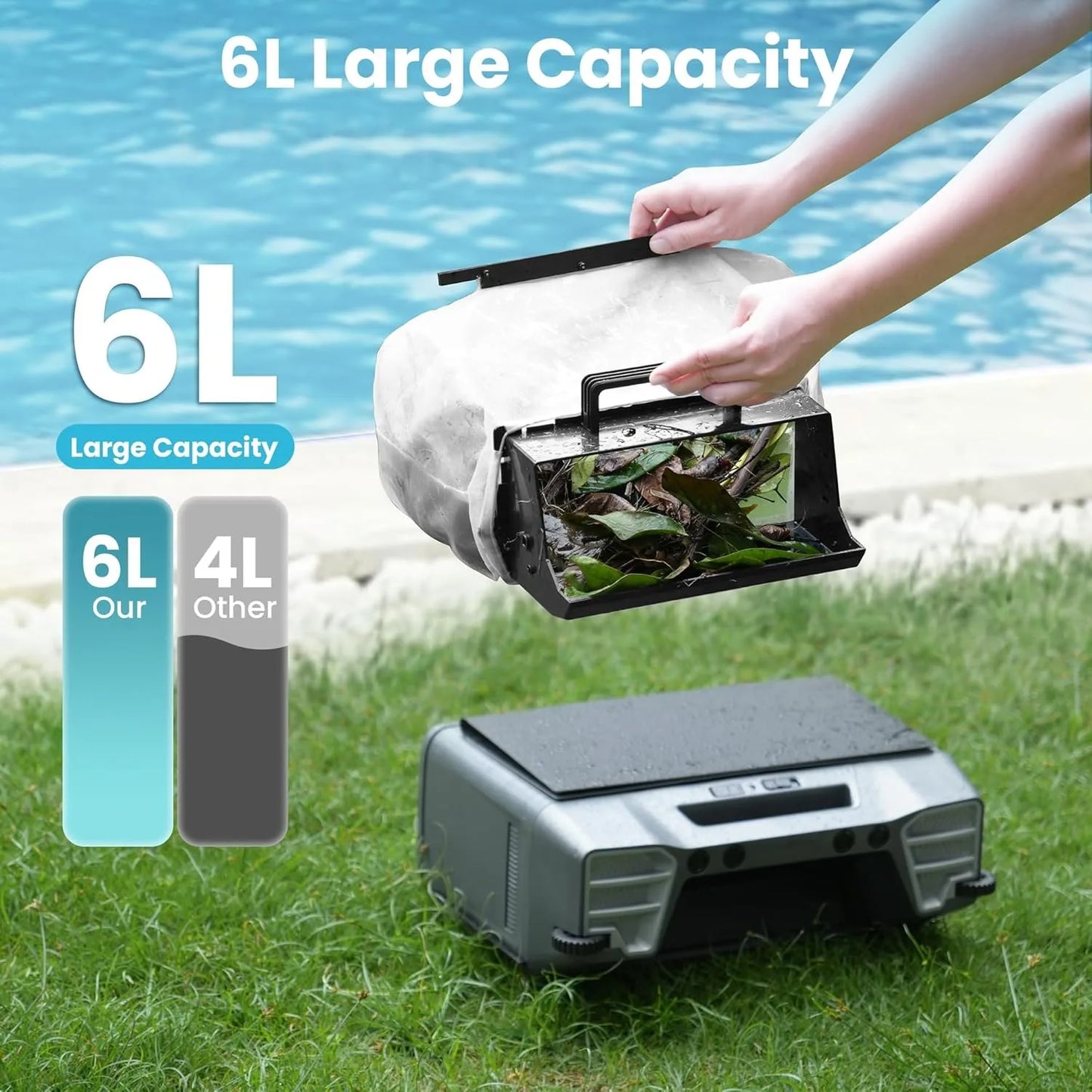 2026 Upgraded Solar Pool Skimmer 24 Hours Robotic Pool Cleaner with Remote Control Smart Obstacle Avoidance Dual Charging Option
