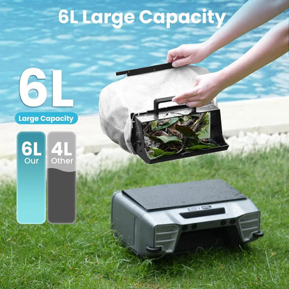 2026 Upgraded Solar Pool Skimmer 24 Hours Robotic Pool Cleaner with Remote Control Smart Obstacle Avoidance Dual Charging Option