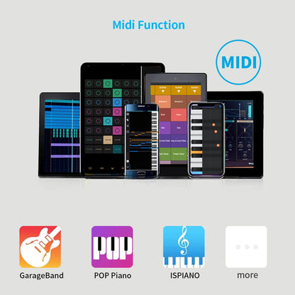 New Musical Keyboard Folding Piano 88 keys Professional Synthesizer Instrument Midi Digital Foldable Electronic Organ for Adult 61Key Black