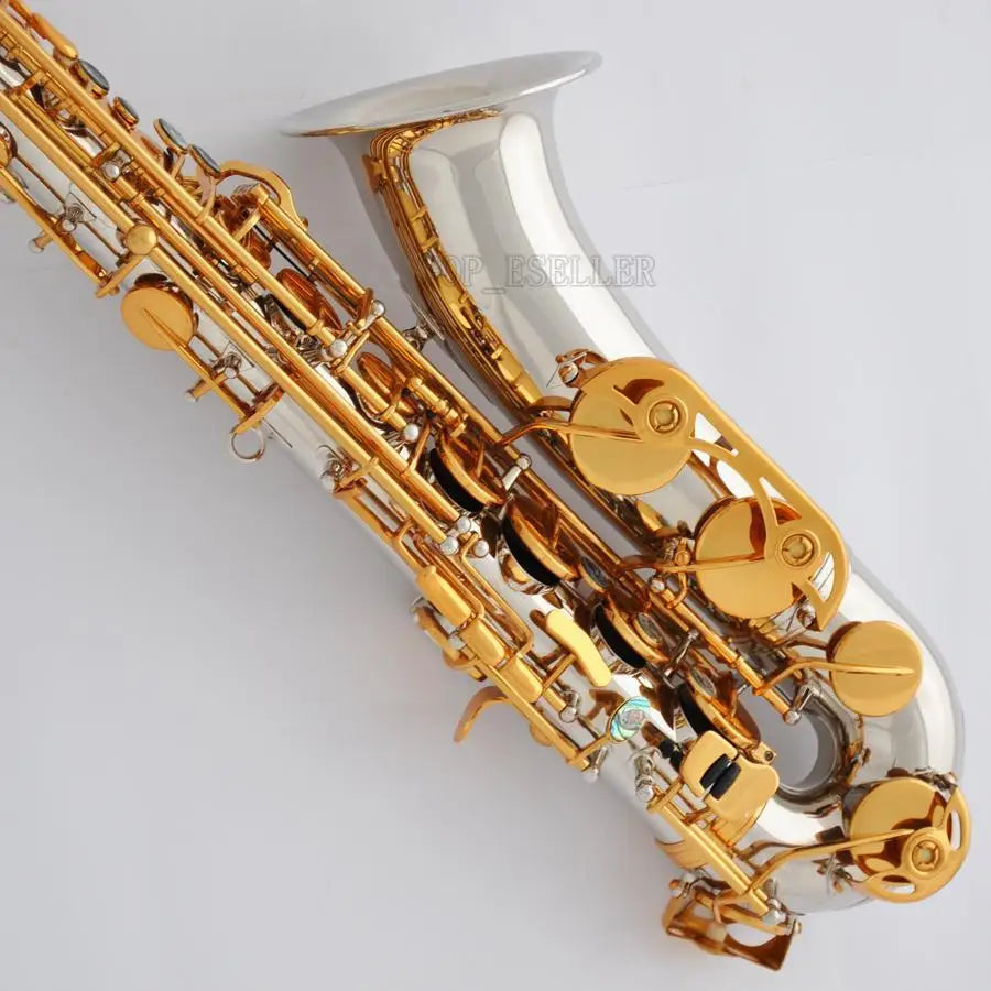 Professional Silver nickel C Melody Saxophone Abaone 2-Neck With Sax Metal Mouth 2025