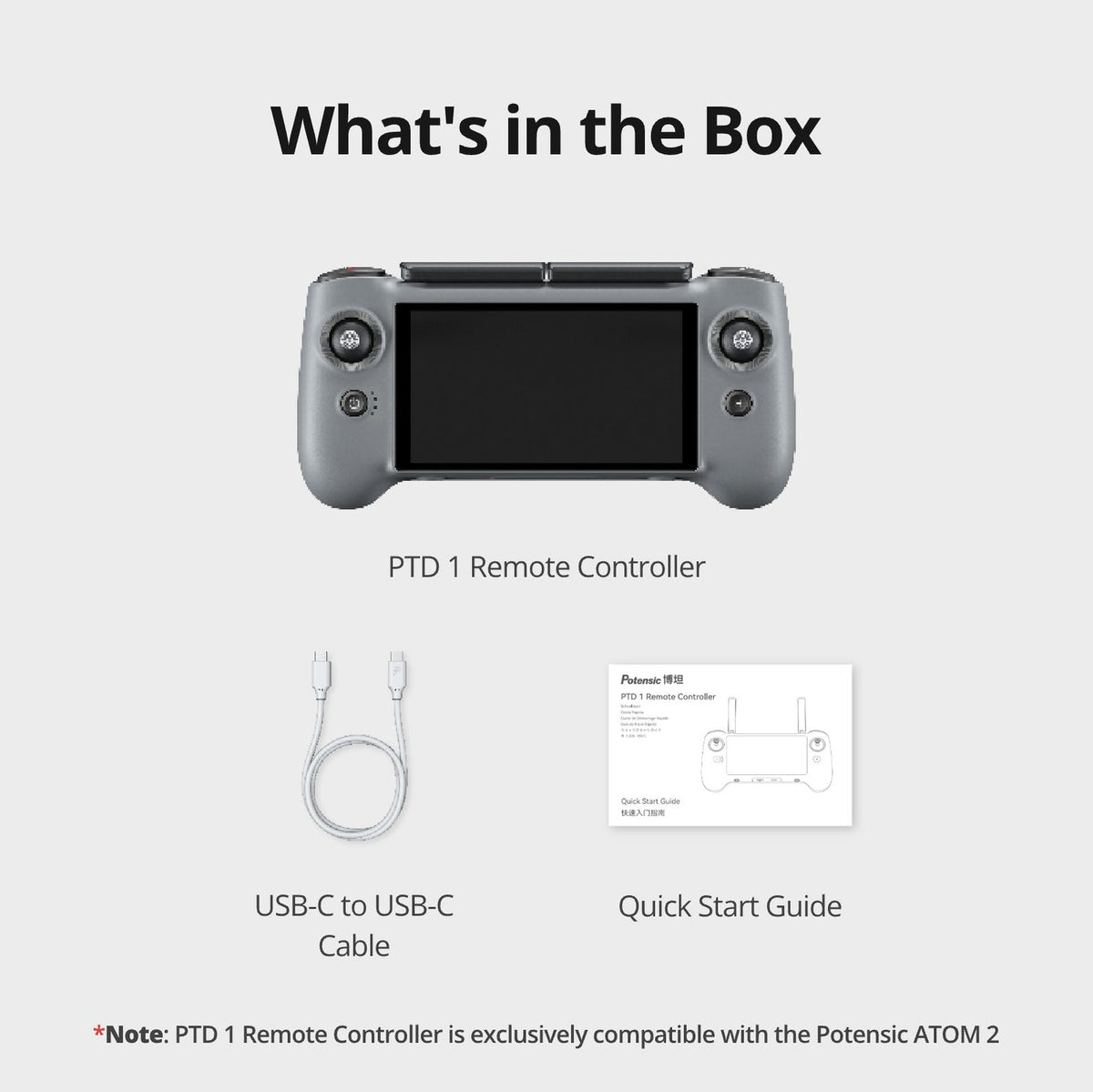 PTD-1 Remote Controller with 5.5" Integrated Screen for ATOM 2 Drone
