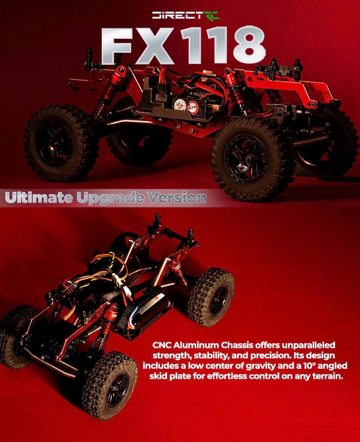 TinkerTimeRC FX118 Fury Wagon + DRC Ultimate Upgrade kit (White)