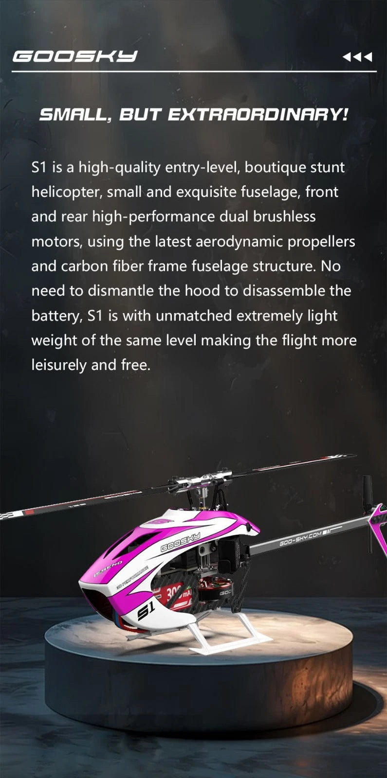 Goosky Legend S1 Helicopter (BNF) - Orange