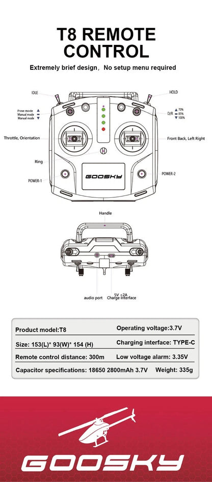 Goosky Legend S1 Helicopter (RTF - Mode2) - Orange