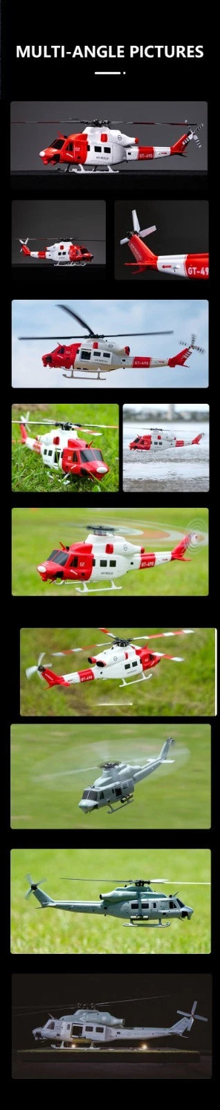 Goosky E2 UH-1Y Air Rescue GPS Helicopter - RTF with Carrying Case