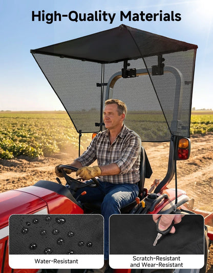 Sun Shade Tractor Canopy Top Mowers For John Deere Kubota 2" x 2" or 2" x 3"ROPS