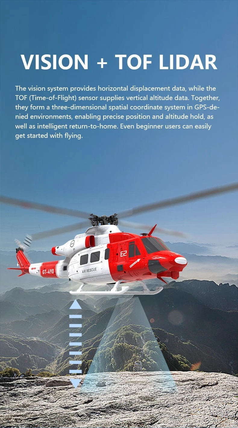 Goosky E2 UH-1Y Air Rescue GPS Helicopter - RTF with Carrying Case